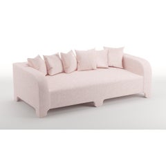 Popus Editions Graziella 4 Seater Sofa in Powder Zanzi Linen Fabric