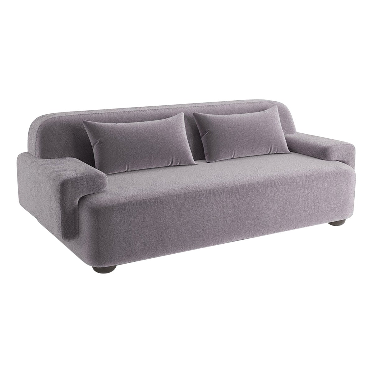 Canapé Popus Editions Lena 2,5 Seater en tissu de velours gris Verone