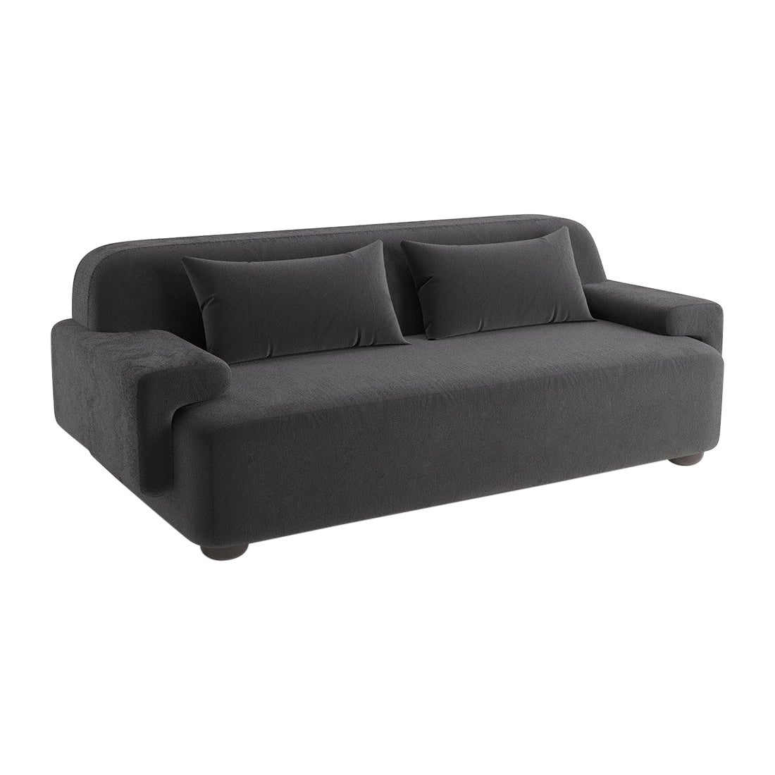 Canapé Popus Editions Lena 3 Seater en tissu de velours de Côme brun