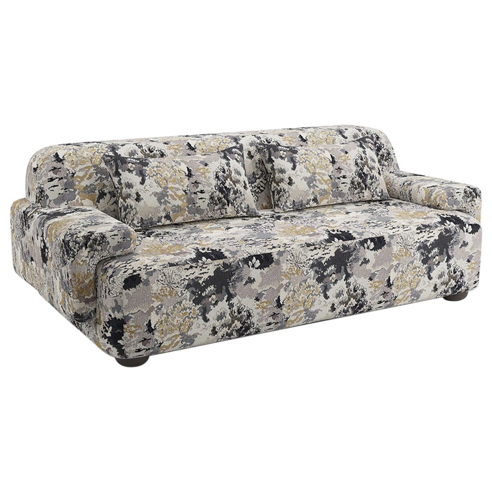 Canapé Popus Editions Lena 3 Seater en tissu jacquard marrakech anthracite