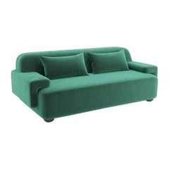 Popus Editions Divano Lena a 3 posti in velluto verde '772256' Como