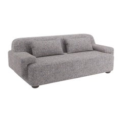 Lena 3 Seater-Sofa in Marine London, Leinenstoff, Popus Editions