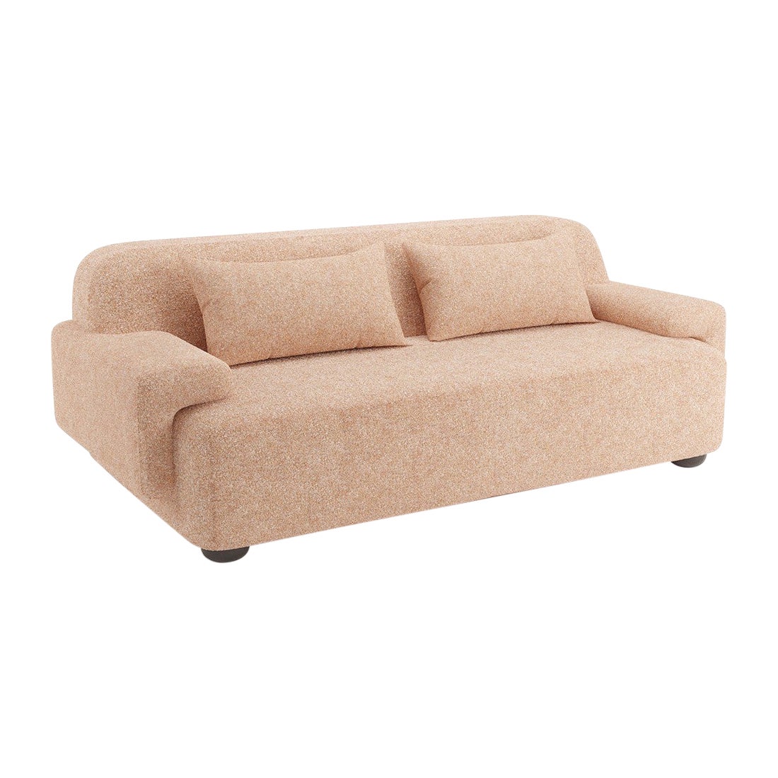 Canapé Popus Editions Lena 3 Seater en tissu de lin d'Anvers couleur chair