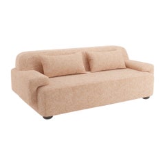 Canapé Popus Editions Lena 3 Seater en tissu de lin d'Anvers couleur chair