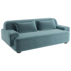Popus Editions Lena 4-Sitzer Sofa in Blau Verone Samtpolsterung