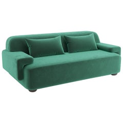 Popus Editions Lena 4 Seater-Sofa in Grün (772256) Como Samtpolsterung