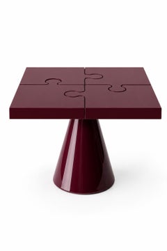 Popzzle Side Table by Alexandre Ligios, Bordeaux Lacquer