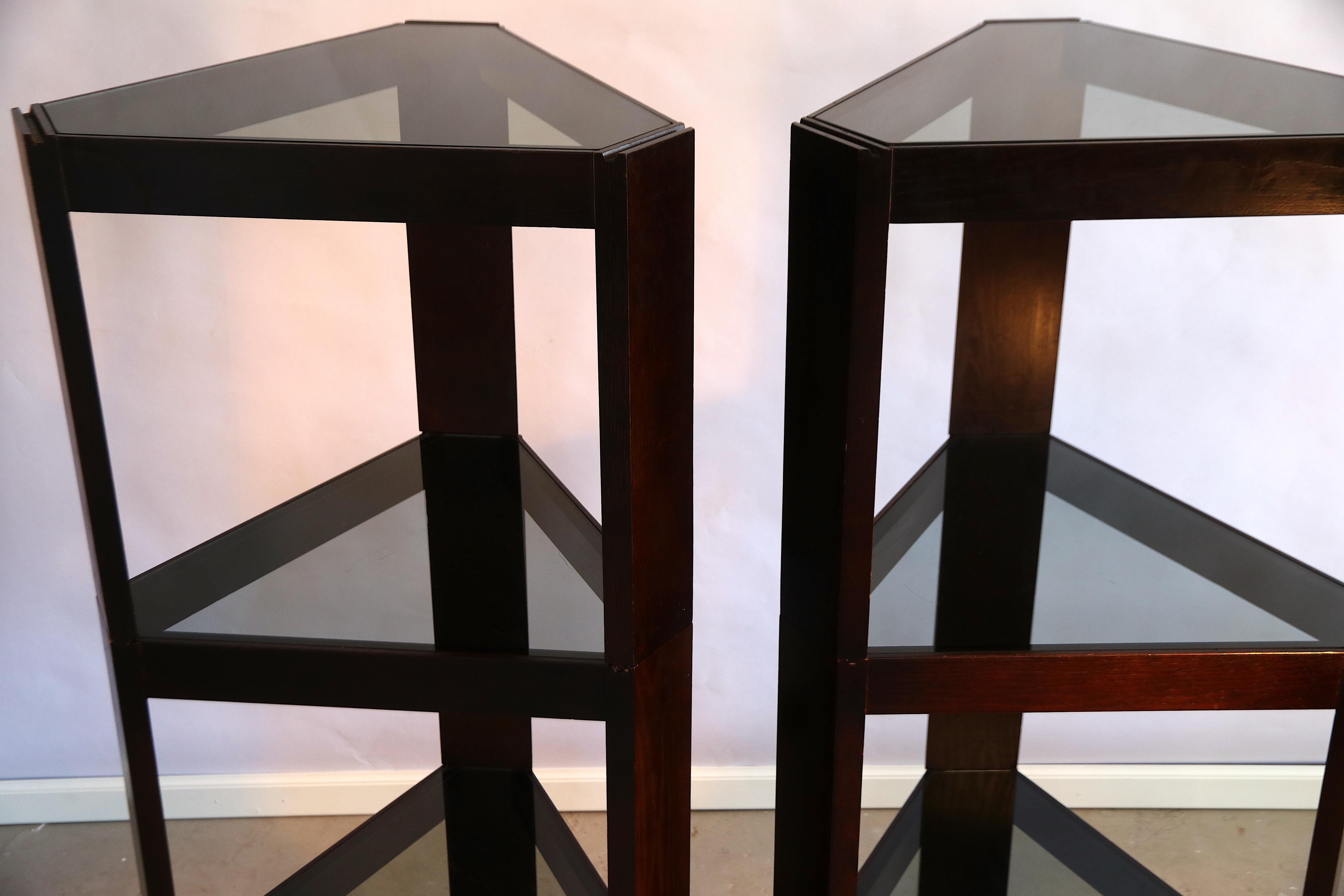 Porada Arredi Stackable Modular Tinted Glass Side Coffee Tables, Set of 6 In Good Condition In Amsterdam, NL