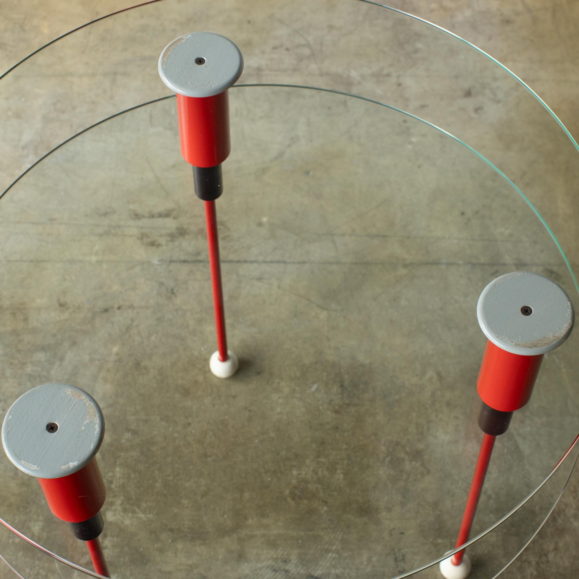 Fin du 20e siècle Porada Birillo table d'appoint postmoderne style années 80 en vente