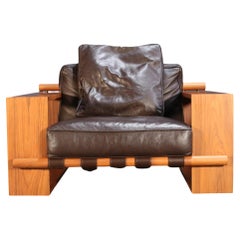 Porada Brown Leather Armchair