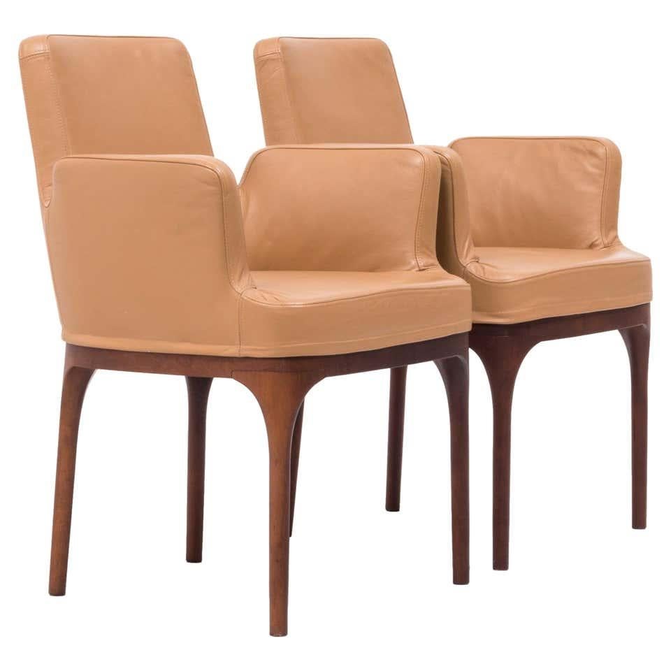 Porada Brown Leather Armchair For Sale 3