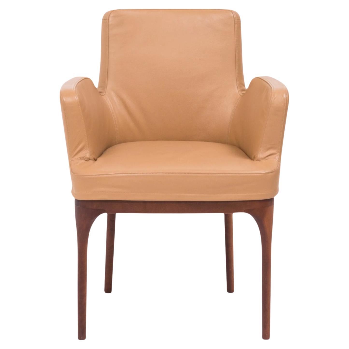 Fauteuil en cuir Brown Porada