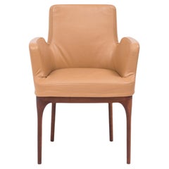 Fauteuil en cuir Brown Porada
