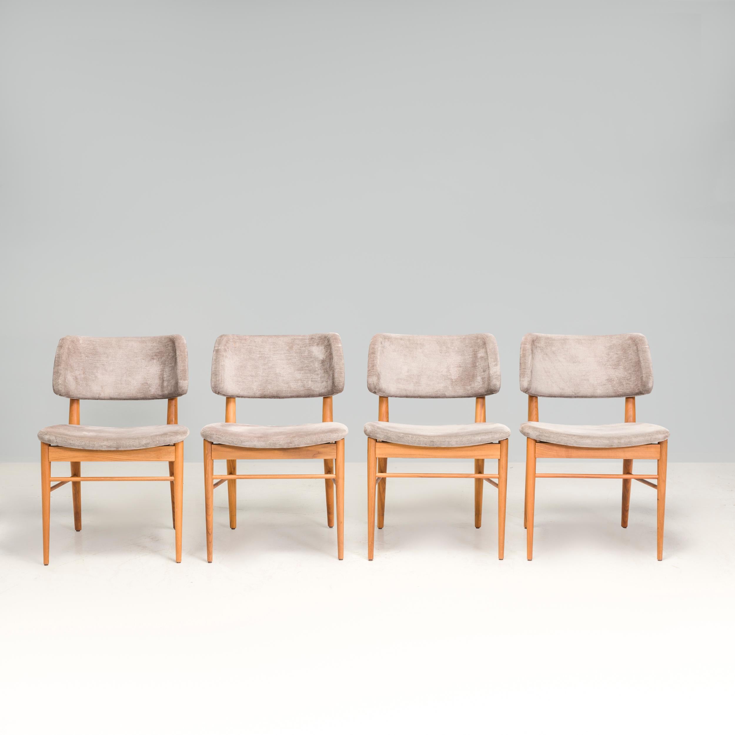 Designed by Maurizio Marconato and Terry Zappa for Porada, the Nissa dining chair is a fantastic example of modern Italian design.

Constructed from a solid wood frame, the chair has a softly curved silhouette with rounded armrests and turned