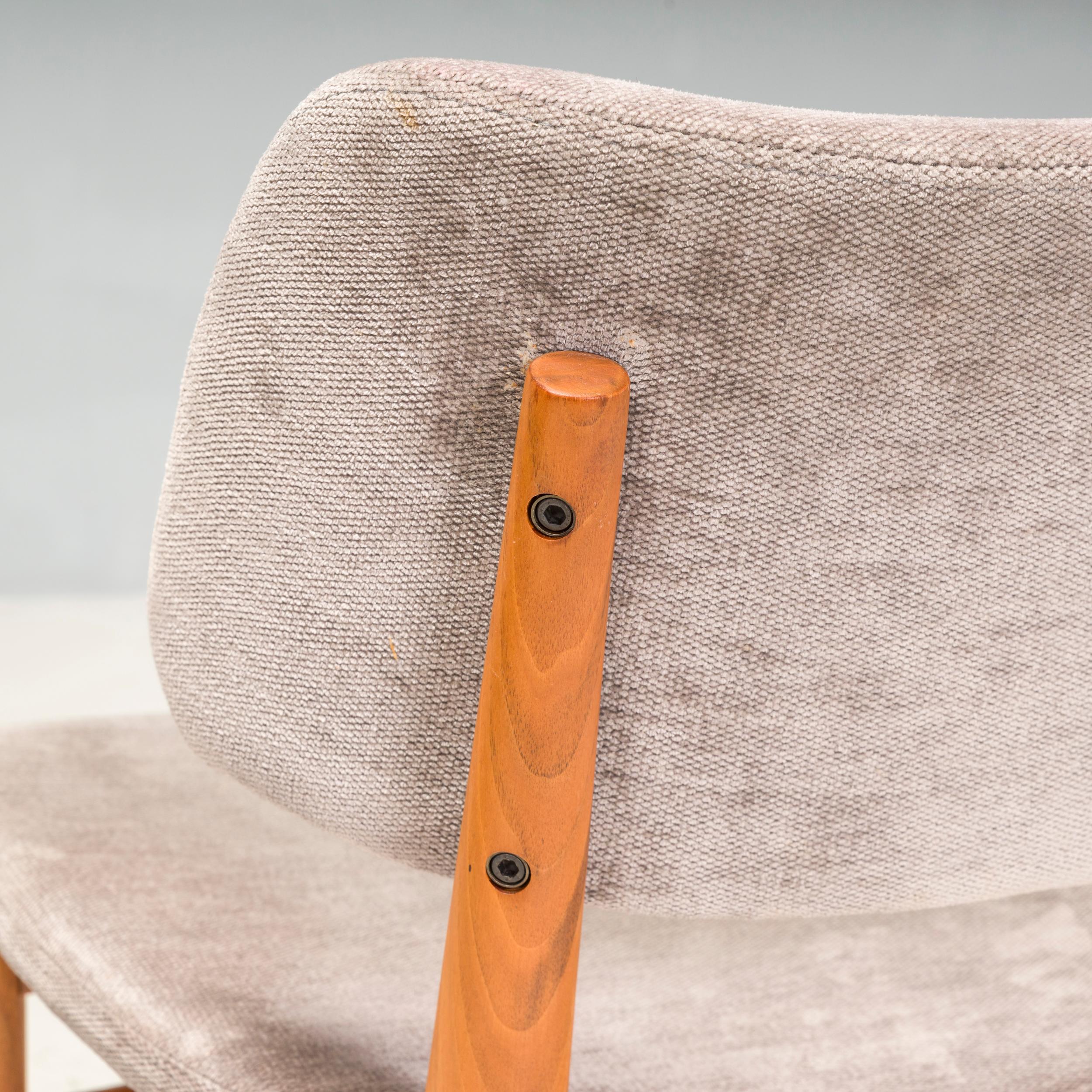 Porada Oak & Grey Fabric Nissa Dining Chair 2