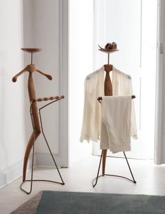 Porada Sir-Bis 2 Valet Stand, Walnut Canaletta – Design Marconato & Zappa