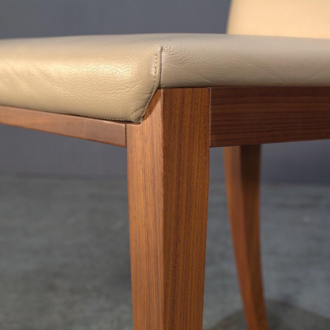 italien Porada Tama Leather Dining Chair en vente
