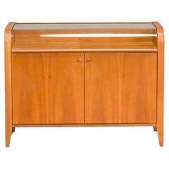 Vintage Porada Wood & Glass Vitrine Sideboard