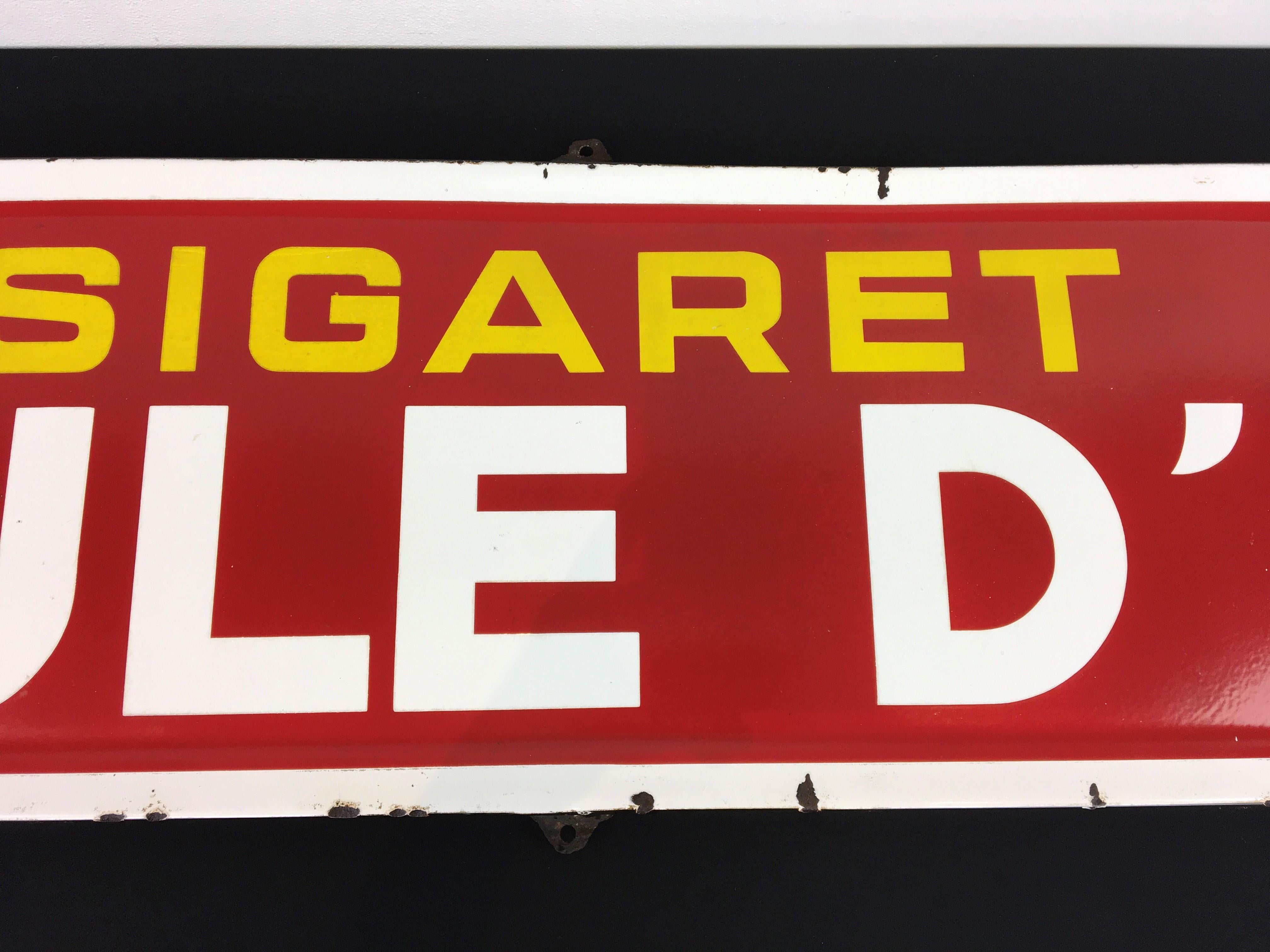 Porcelain Advertising Sign Boule d'Or Cigarettes, 1954, Belgium 4