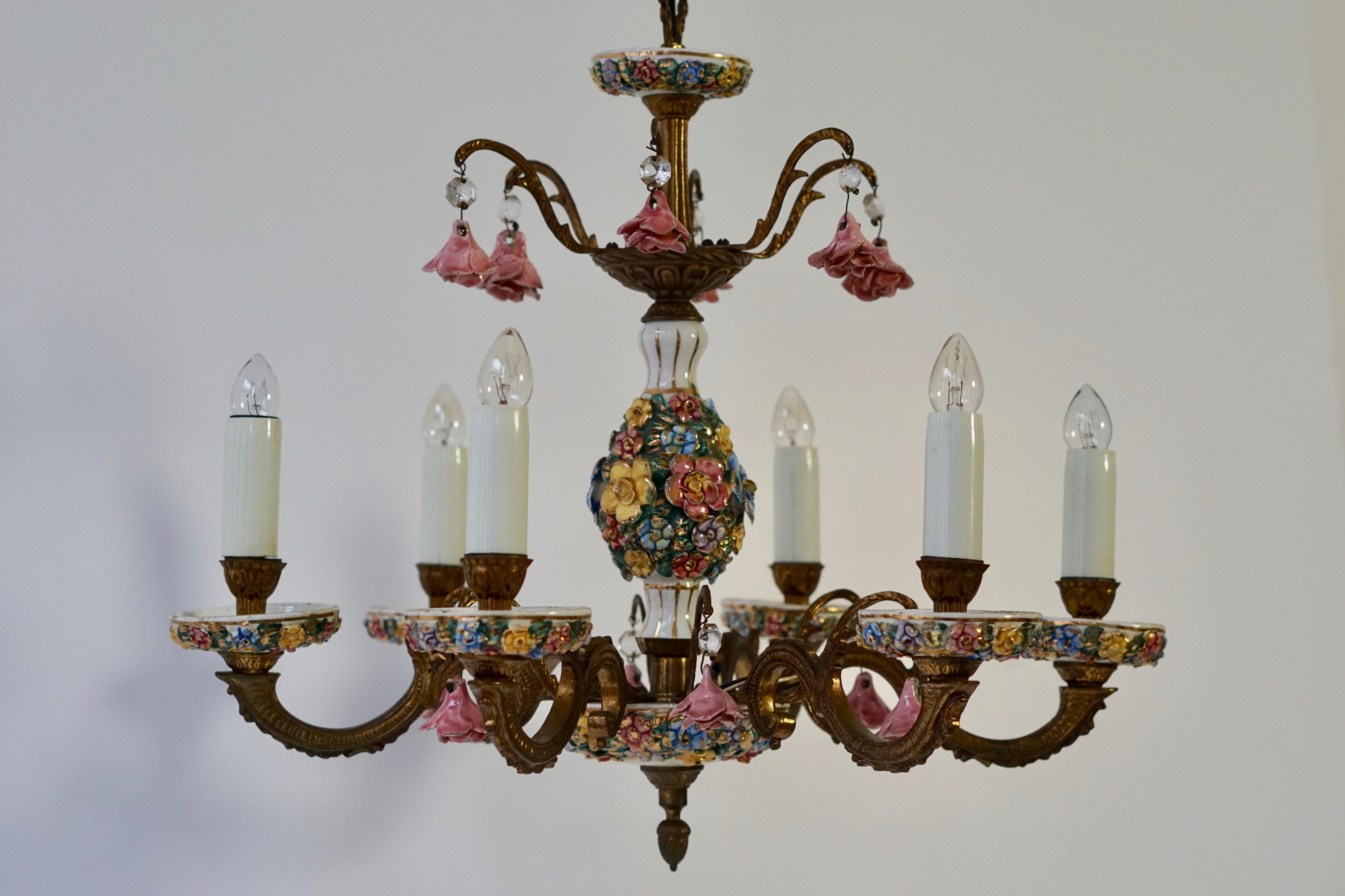 porcelain flower chandelier
