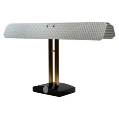Porcelain and Brass "Capalonga" Desk Lamp by Afra 
Tobia Scarpa for Flos, 1982