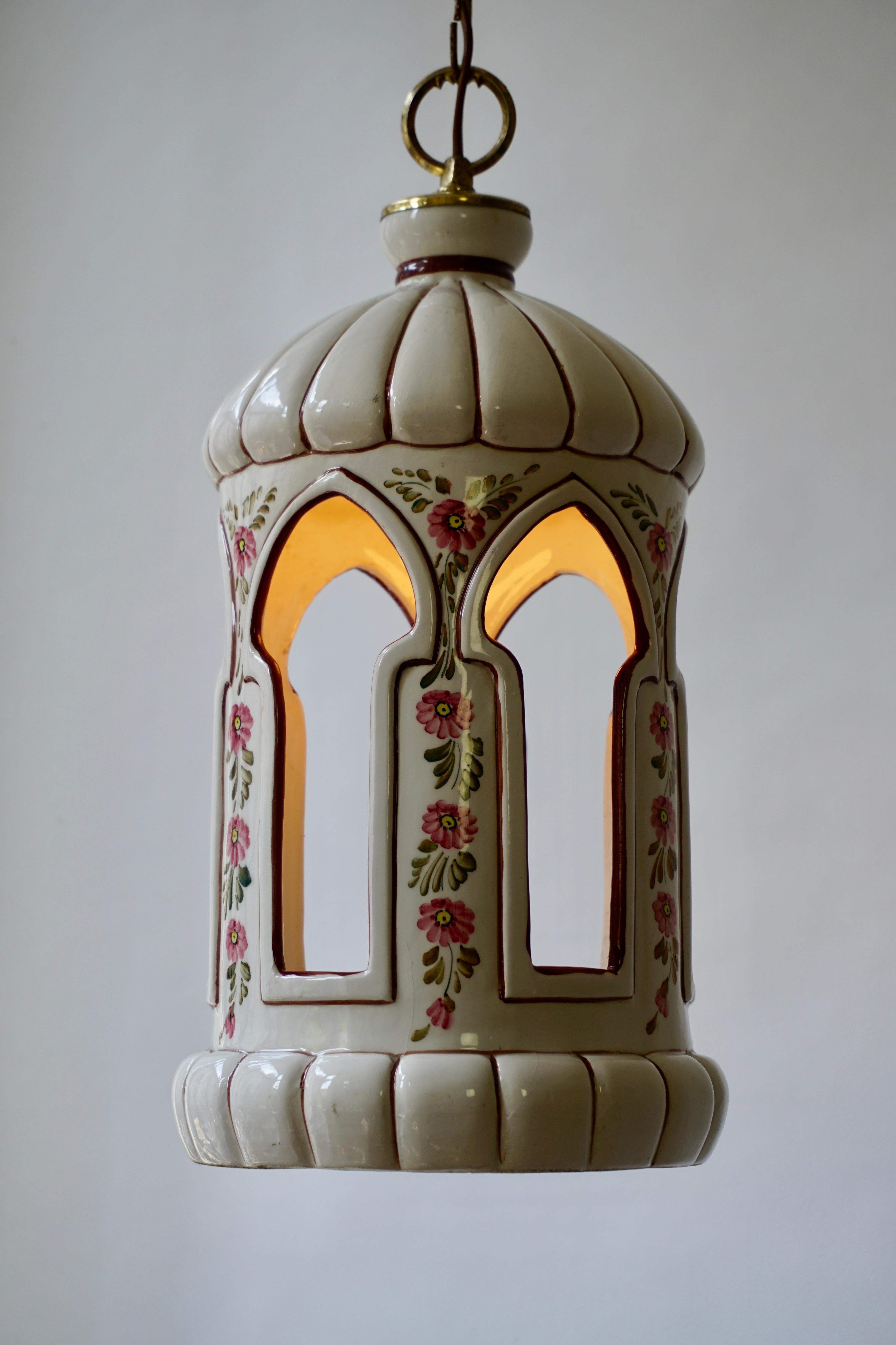 Porcelain and Brass Pendant Light 1