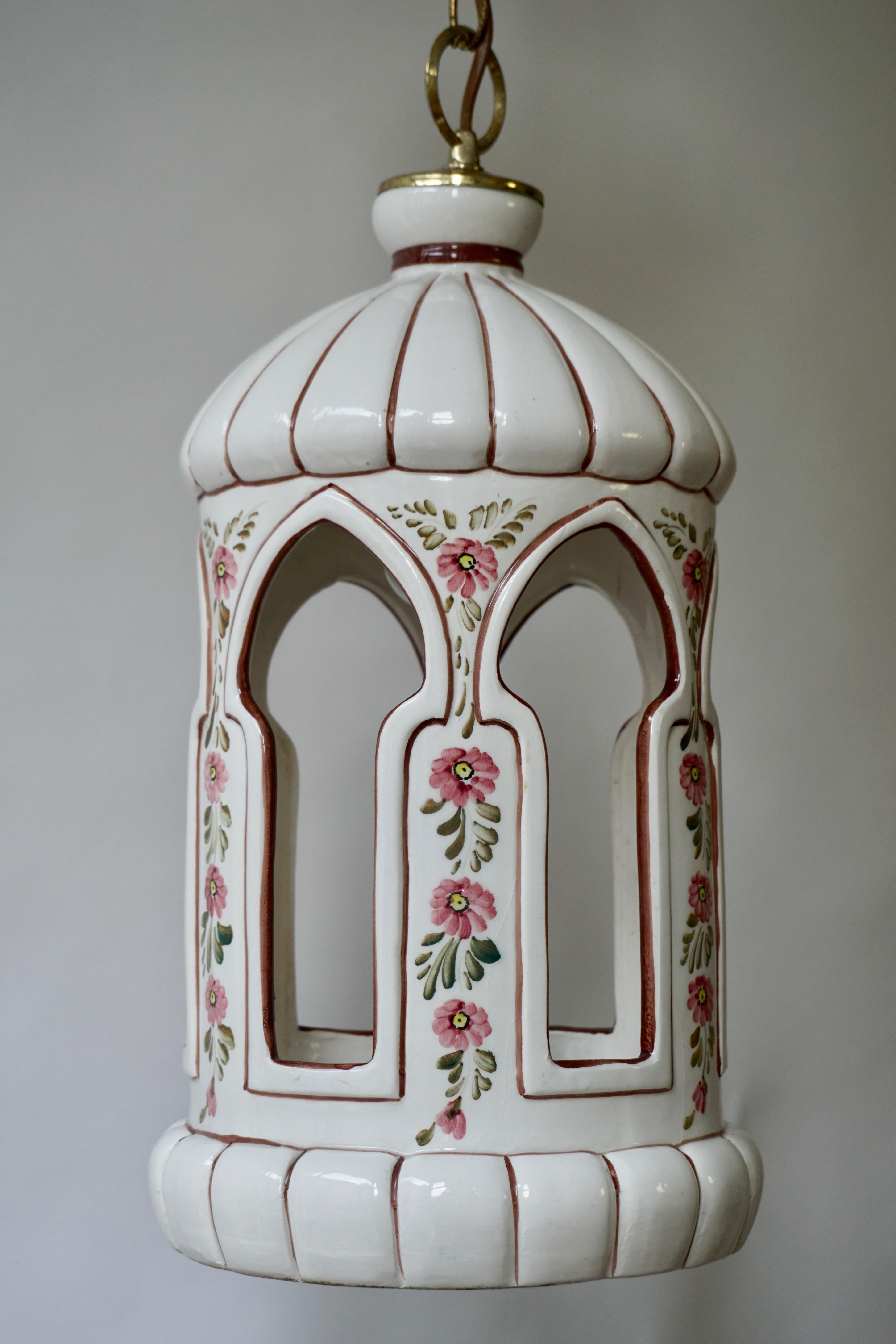 Porcelain and Brass Pendant Light 2