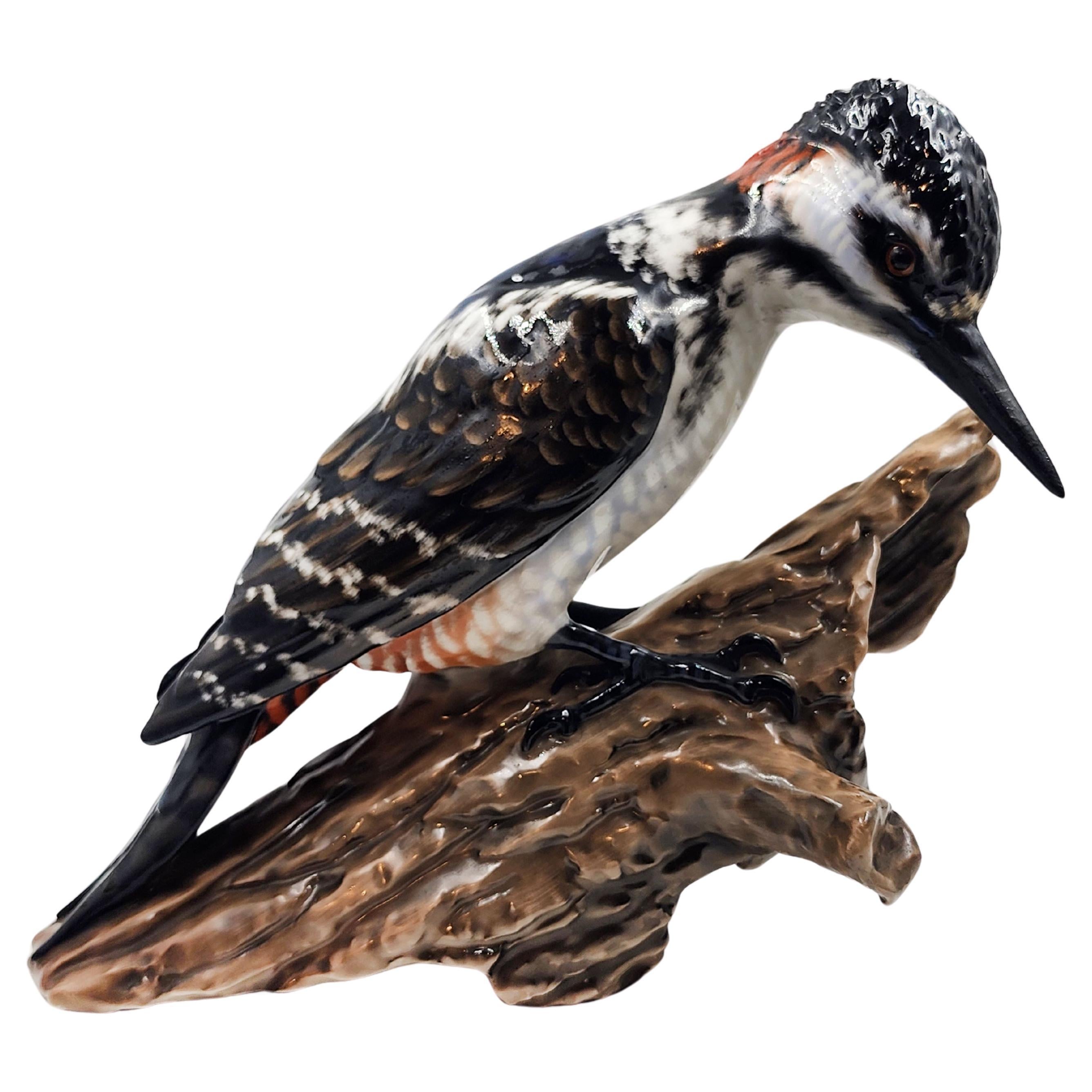 Porcelain and hand-painted figurine of a realistic Rosenthal bird