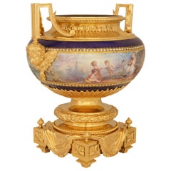 Porcelain and Ormolu centerpiece planter, attributed to Henri Picard