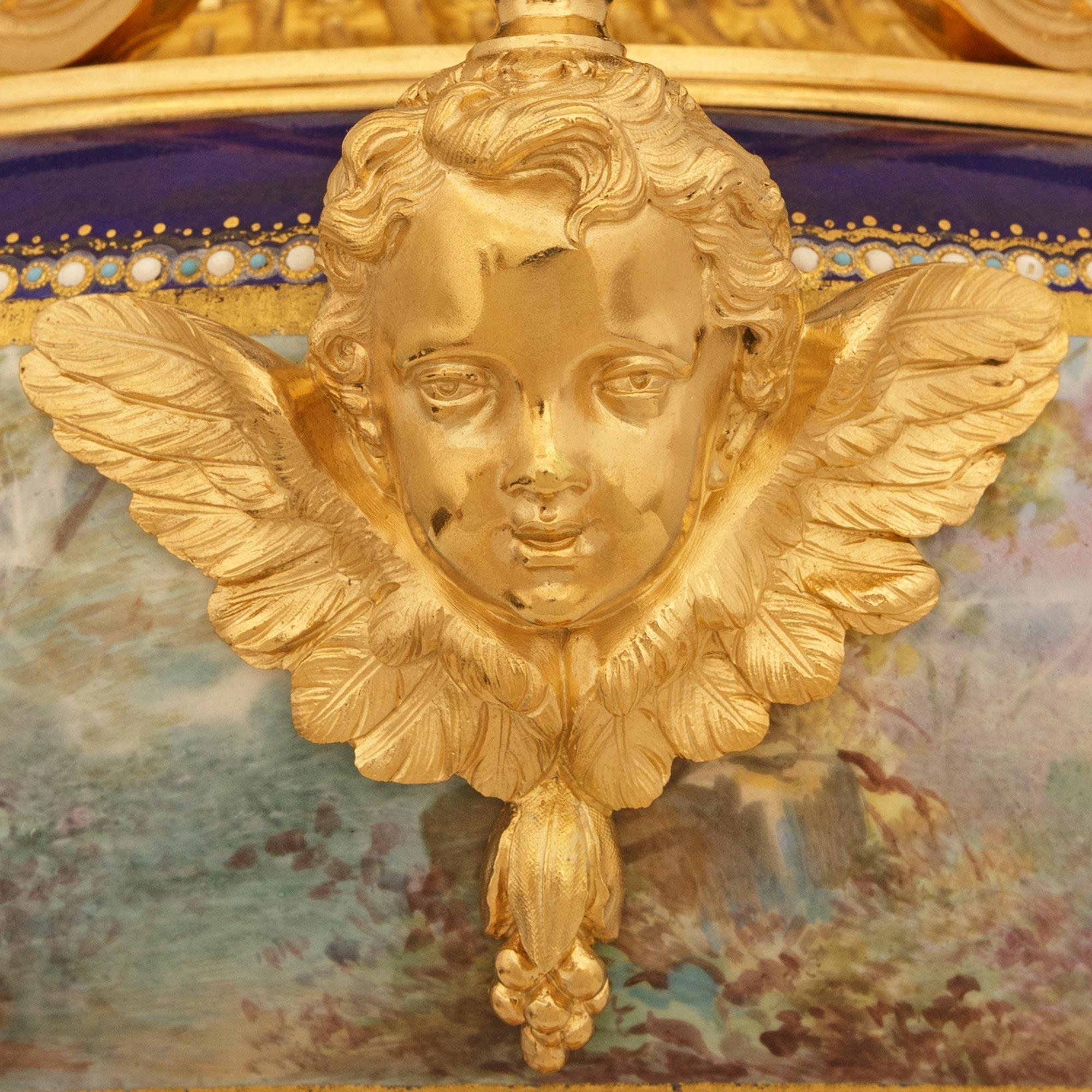 19th Century Porcelain and Ormolu centerpiece planter, attributed to Henri Picard For Sale
