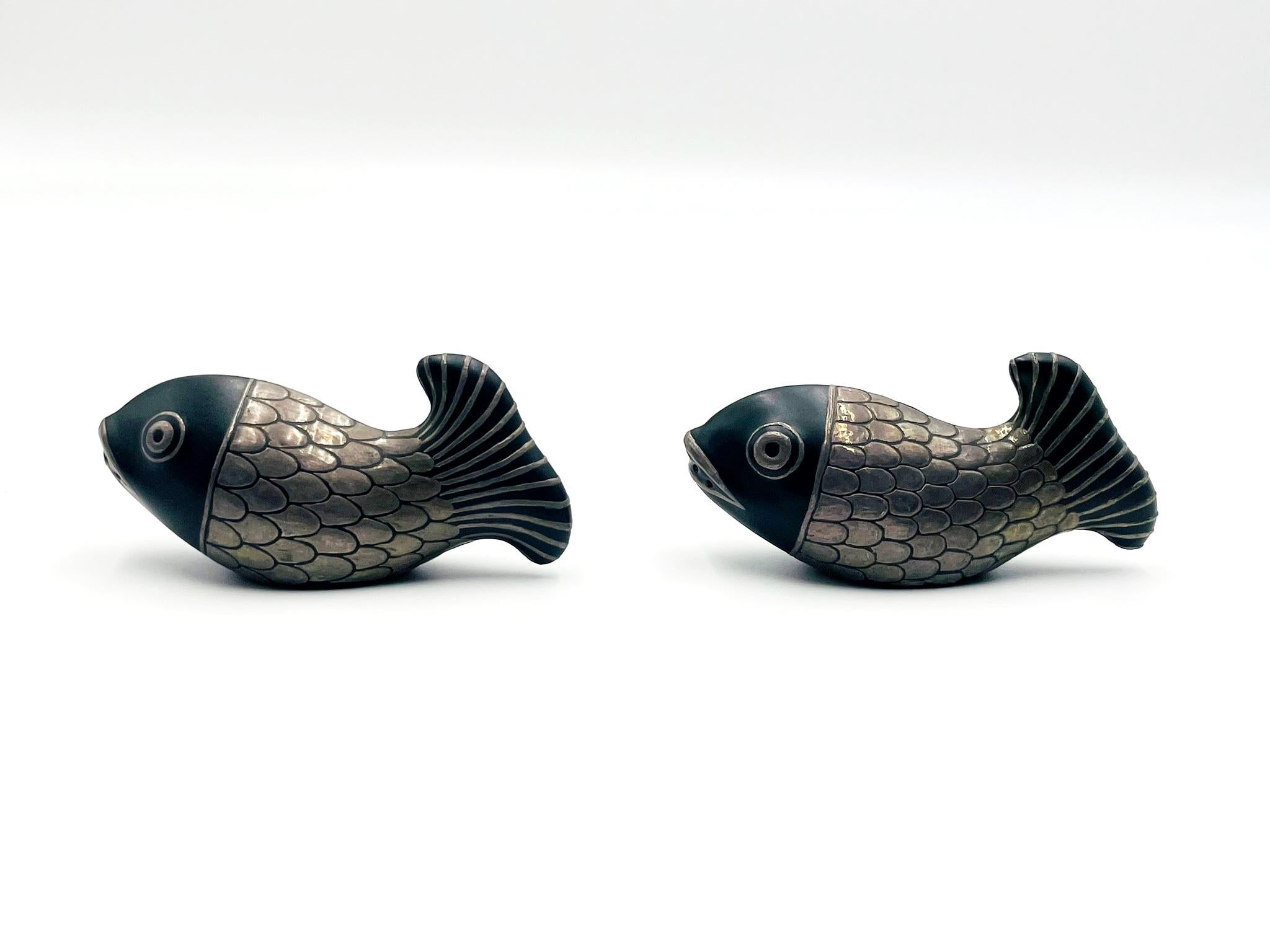 Argento Shakers in porcellana e argento puro di Emilia Castillo, Messico, 1998 in vendita