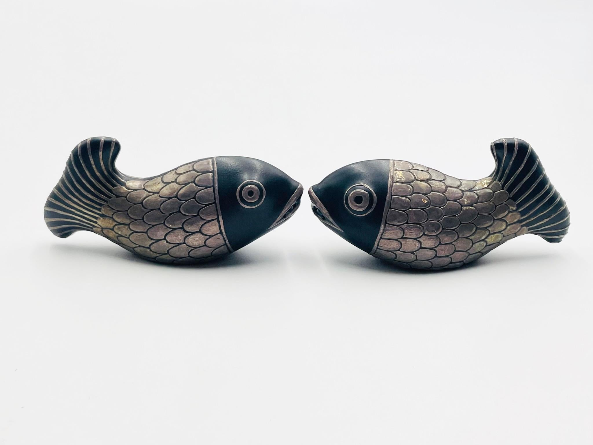 Shakers in porcellana e argento puro di Emilia Castillo, Messico, 1998 in vendita 1