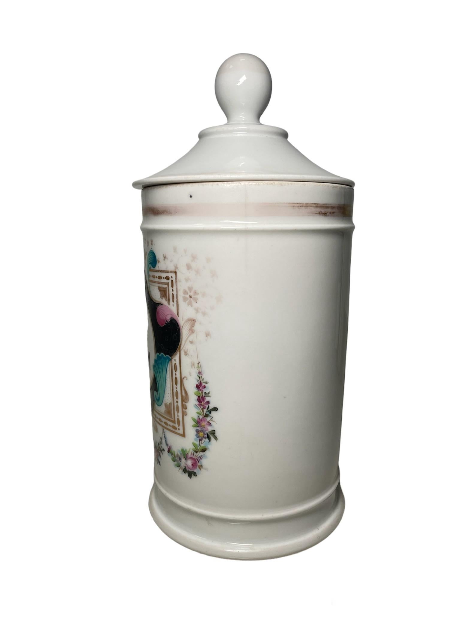 Neoclassico Vaso da farmacia in porcellana in vendita