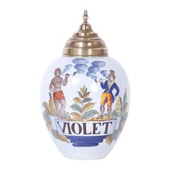 Porcelain Apothecary Tobacco Jar