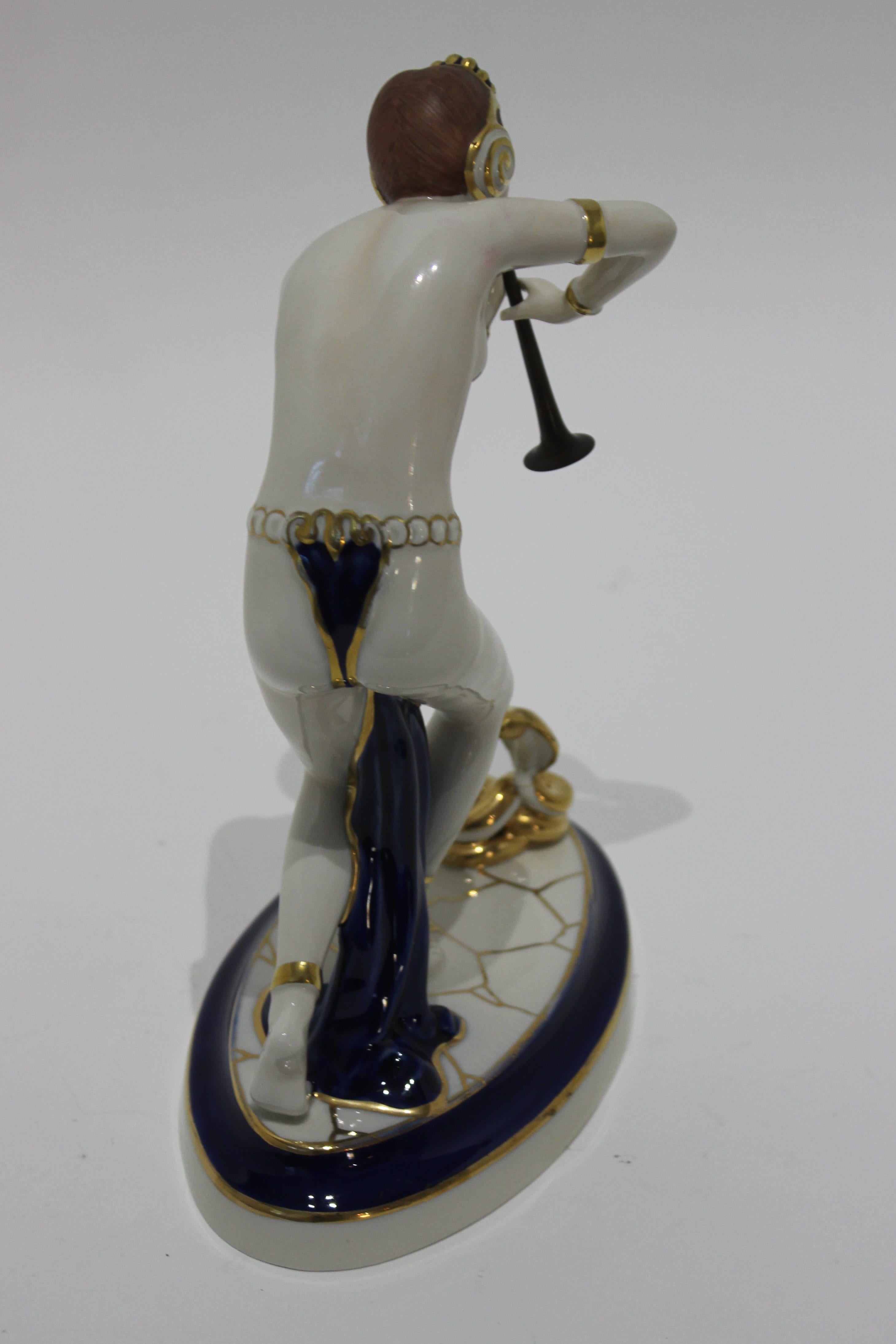 Vernissé Figurine de breloque serpent Art Déco en vente