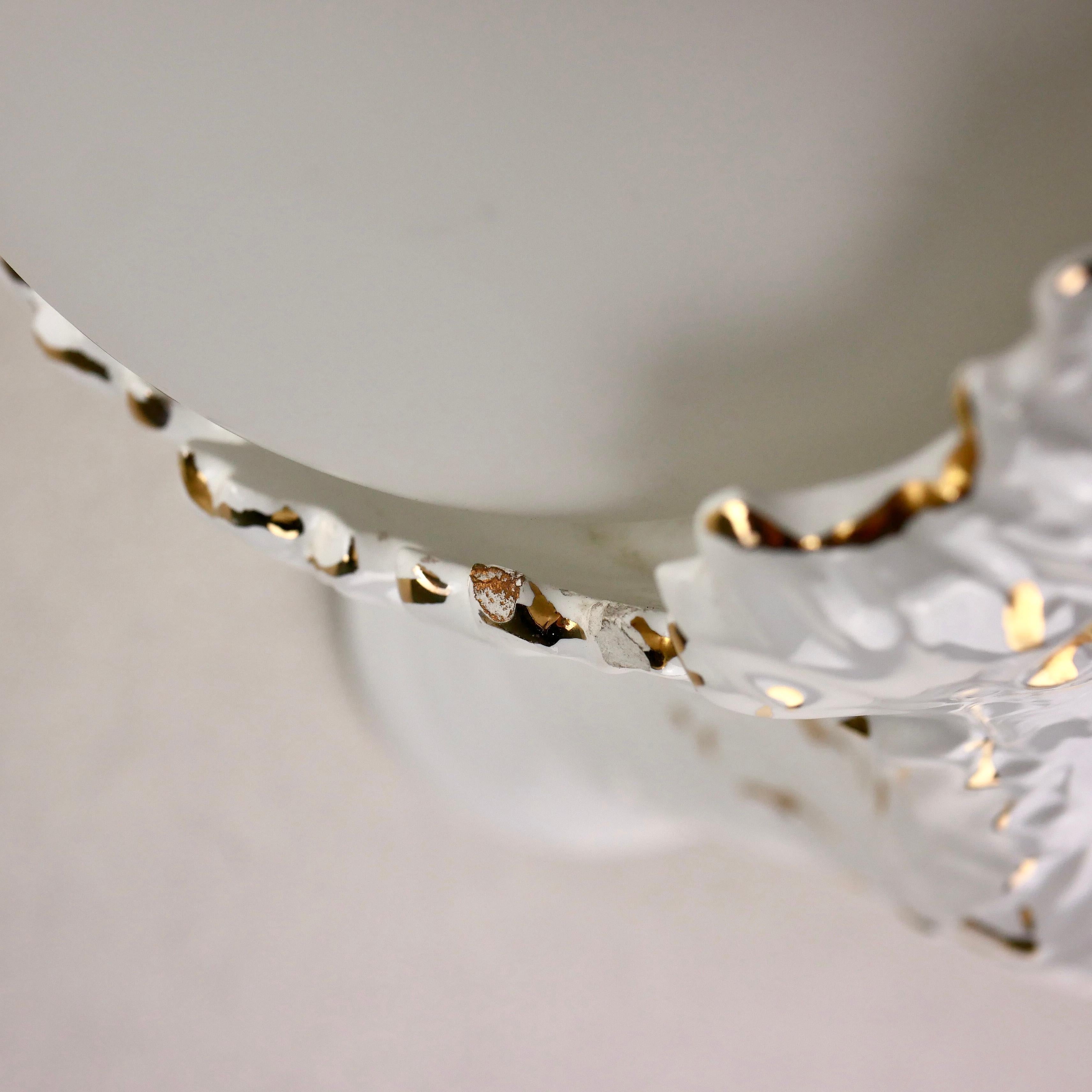 Porcelain Art Deco Style Organic Wall Light from the Netherlands, 1950s 4