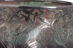 Porzellan – Jugendstil-Vase mit Silberverzierung
