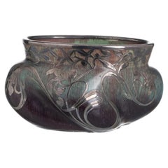 Porzellan – Jugendstil-Vase mit Silberverzierung