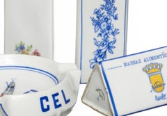 Porcelain - Ashtray and three triangular toothpick holders - Vista Alegre