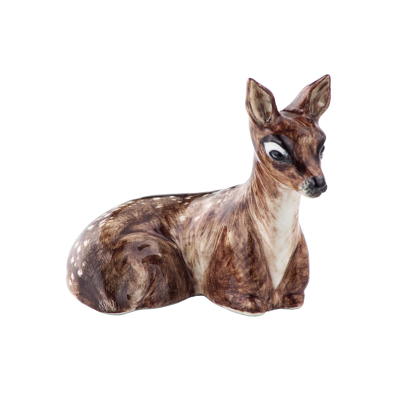 Black Forest Hand-Painted Porcelain Bambi Figur Sofina Boutique Kitzbuehel