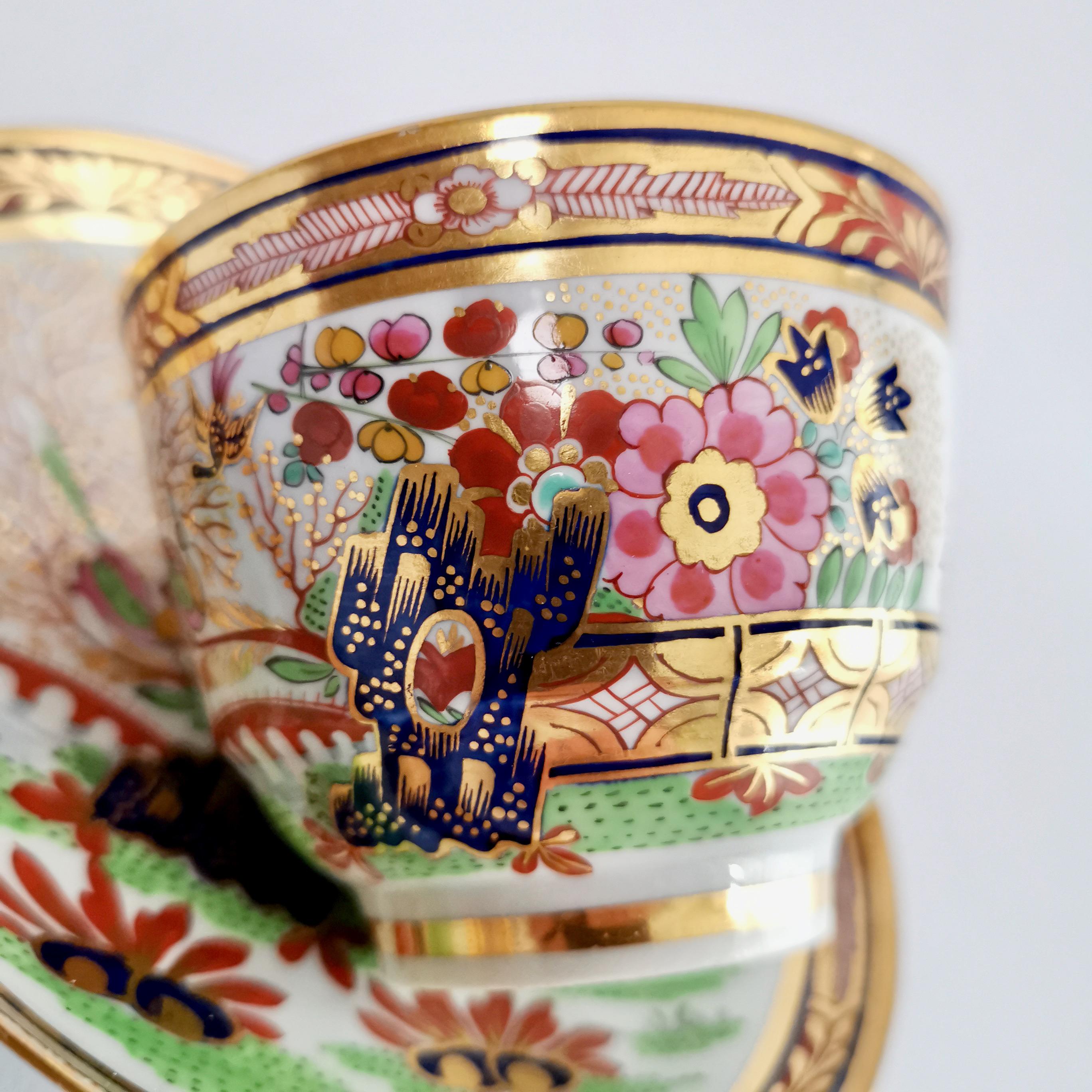 Porcelain Barr Flight & Barr Teacup, Rich Imari Pattern, Regency, circa 1811 2