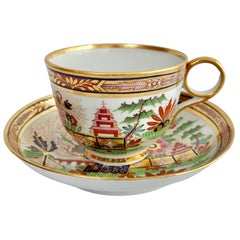 Porcelain Barr Flight & Barr Teacup, Rich Imari Pattern, Regency, circa 1811