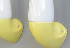 Porcelain Bathroom Lights by Sigvard Bernadotte for Ifo circa 1950s