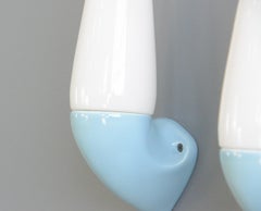 Porcelain Bathroom Lights by Sigvard Bernadotte for Ifo circa 1950s