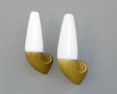 Porcelain Bathroom Lights by Sigvard Bernadotte for Ifo circa 1950s