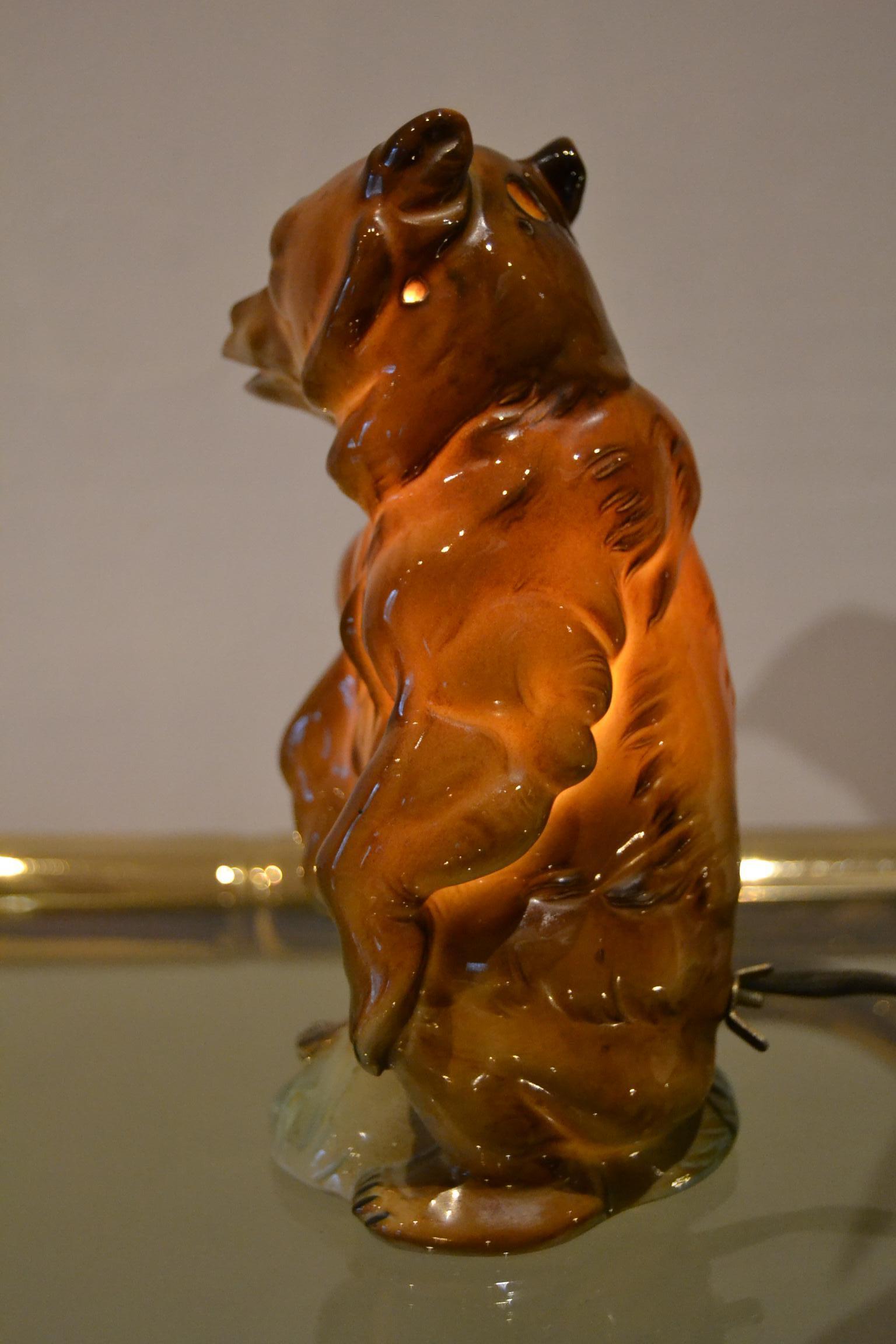 Porcelain Bear Perfume Lamp, Germany, 1940s 10