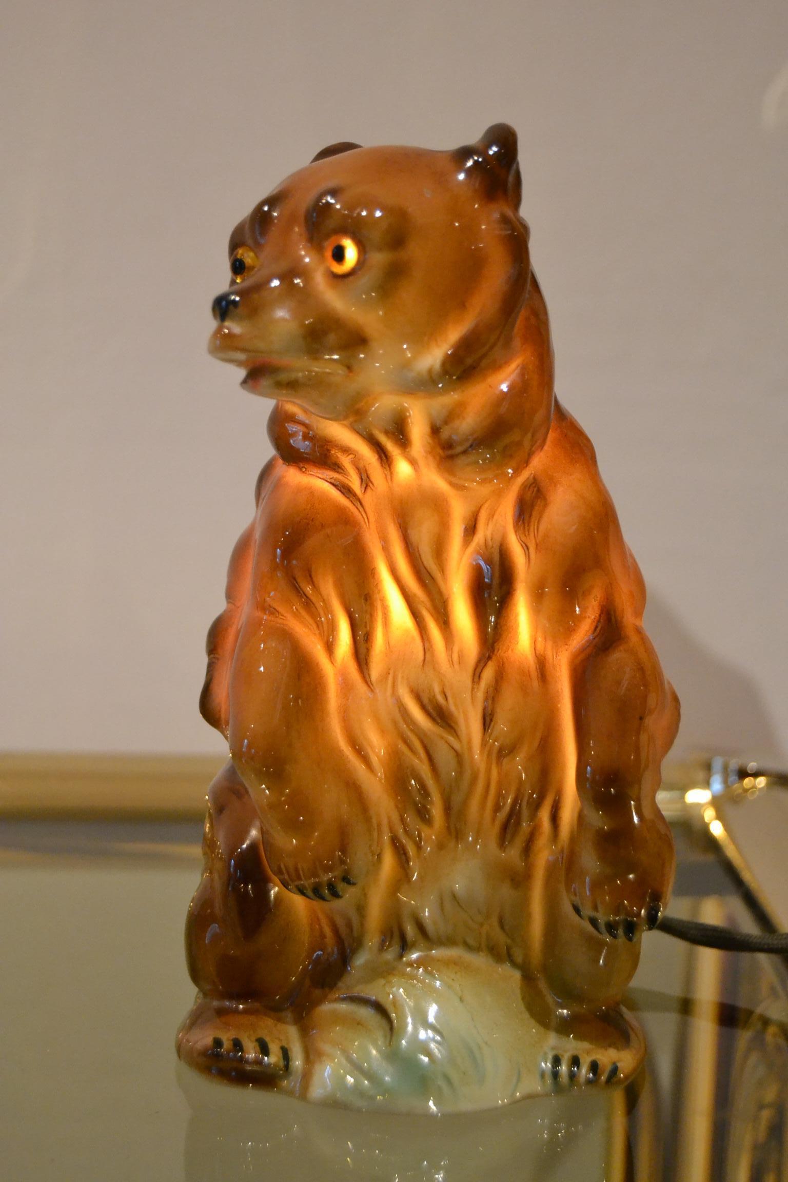 Porcelain Bear Perfume Lamp, Germany, 1940s 13