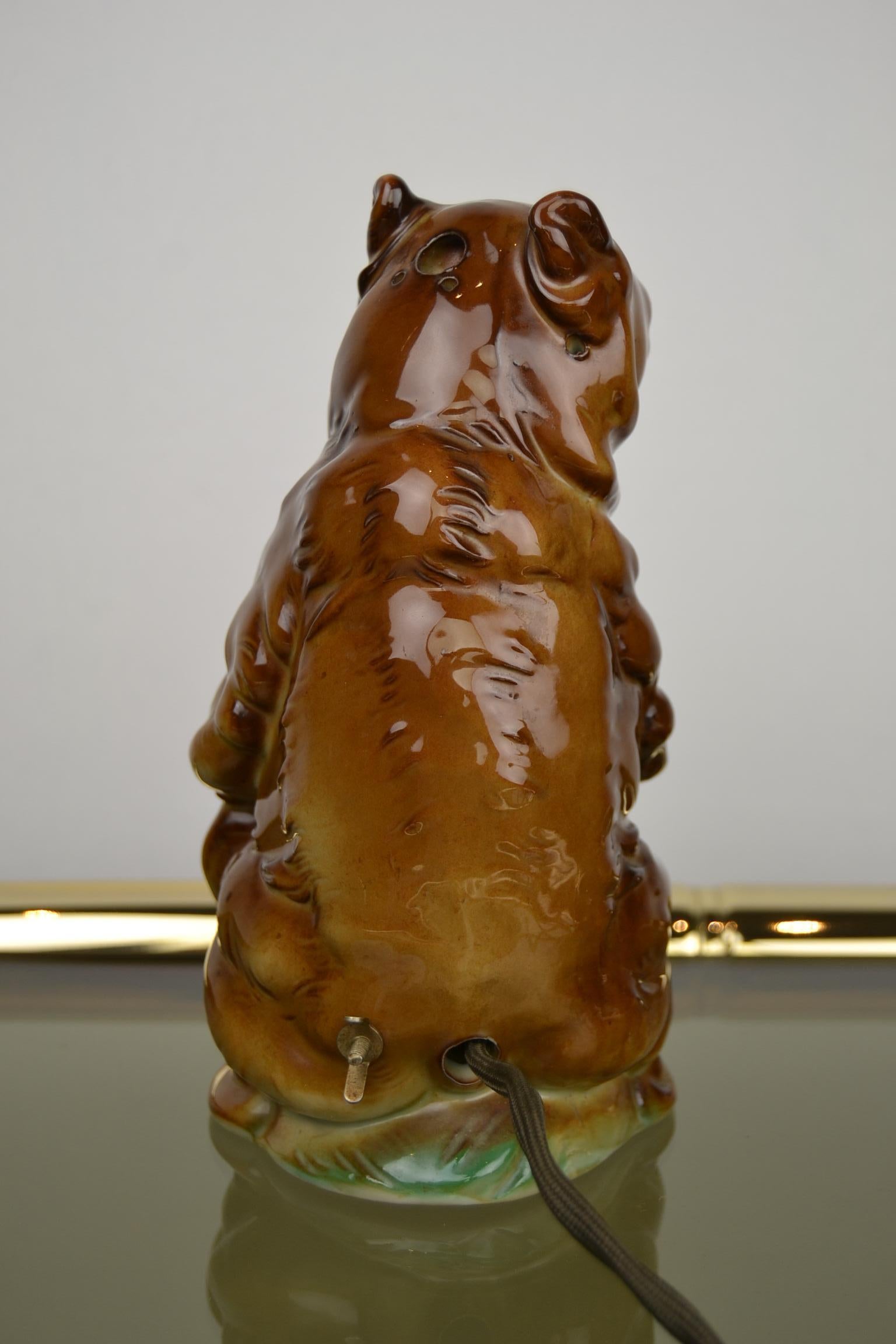 Porcelain Bear Perfume Lamp, Germany, 1940s In Good Condition In Antwerp, BE