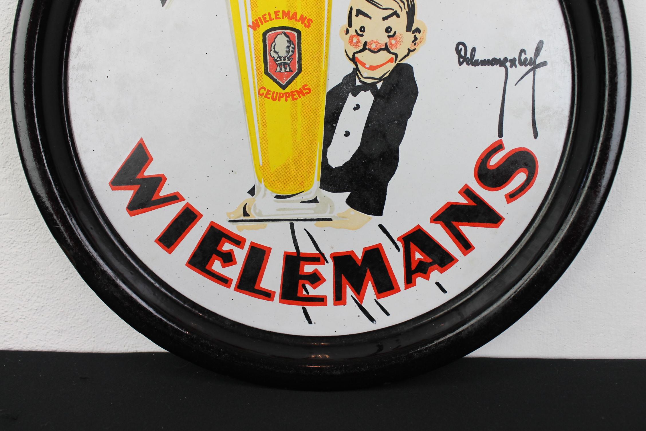 Porcelain Beer Tray for Belgian Beer, Brewery Wielemans, Ceuppens, Brussels 2