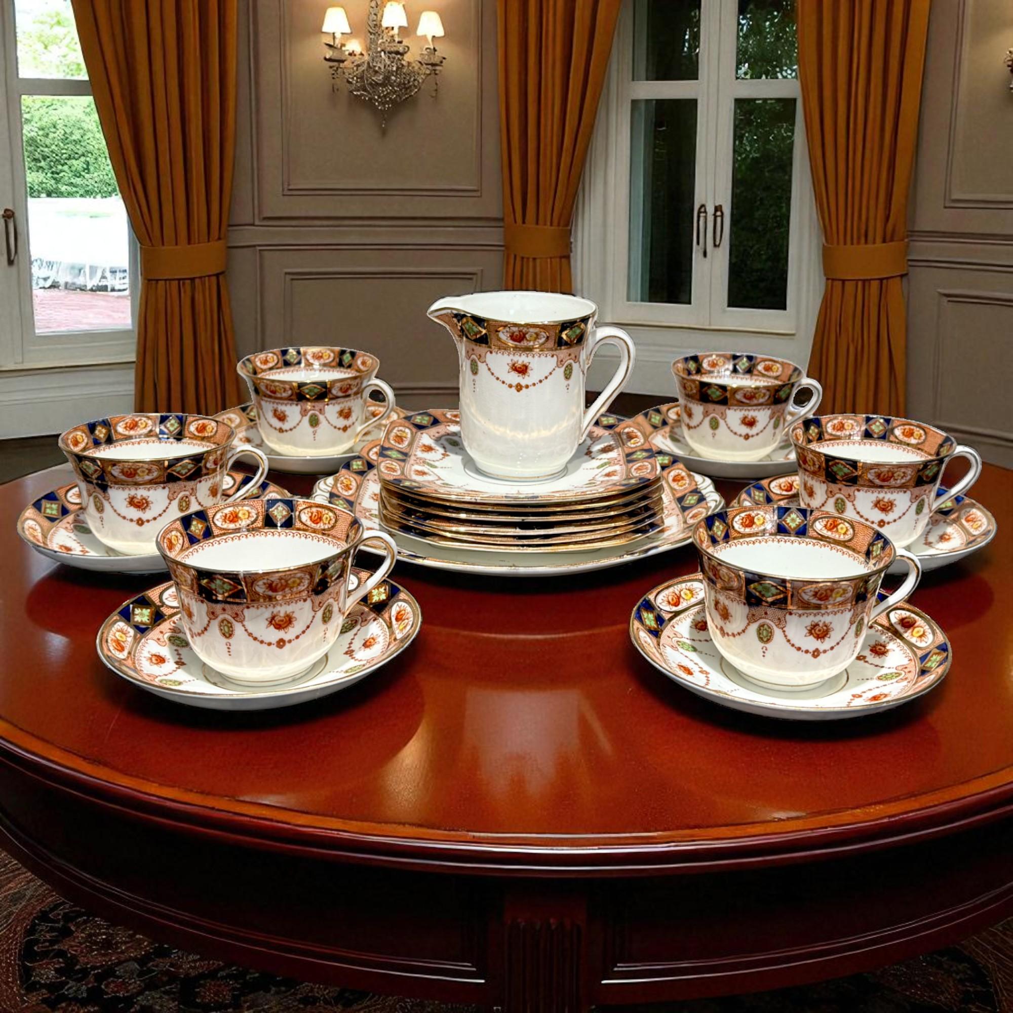 British Porcelain Best Bone China G&H.L. Tea Coffee Cups and Plates For Sale